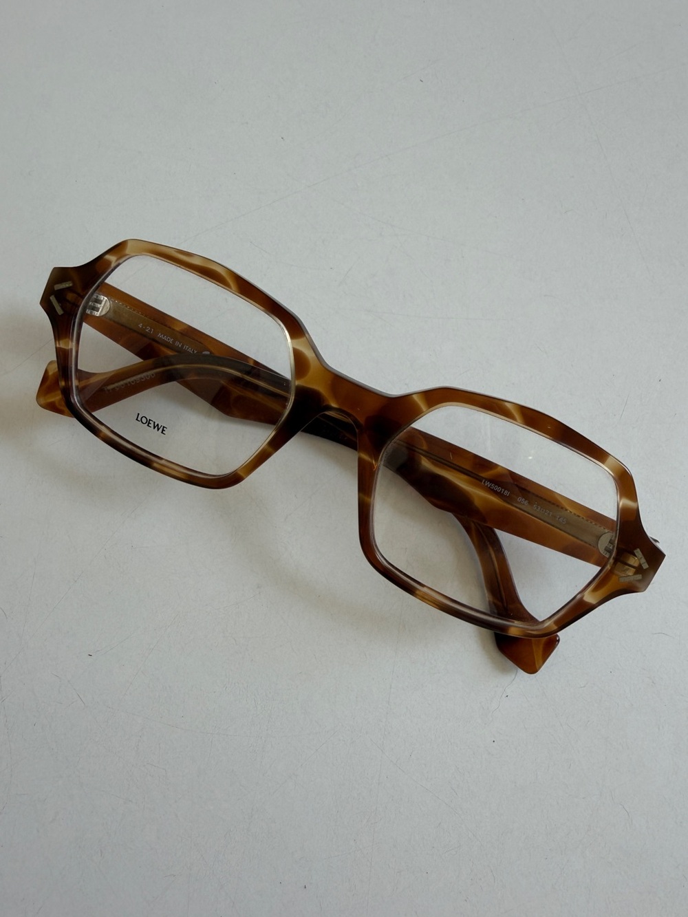 LOEWE Tortoise Geometric Eyeglasses